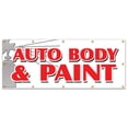 thumbnail image 1 of 48"x120" AUTO BODY & PAINT BANNER SIGN collision insurance car repair small jobs, 1 of 5