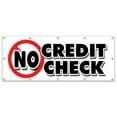 thumbnail image 1 of 48"x120" NO CREDIT CHECK BANNER SIGN car automobile pay here furniture appliance, 1 of 5