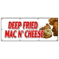thumbnail image 1 of 48"x120" DEEP FRIED MAC N' CHEESE BANNER SIGN macaroni and cheese baked hot, 1 of 5