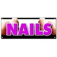thumbnail image 1 of SignMission  48 x 120 in. Nails Banner Sign - Nail Salon Manicure Spa Pedicure, 1 of 1