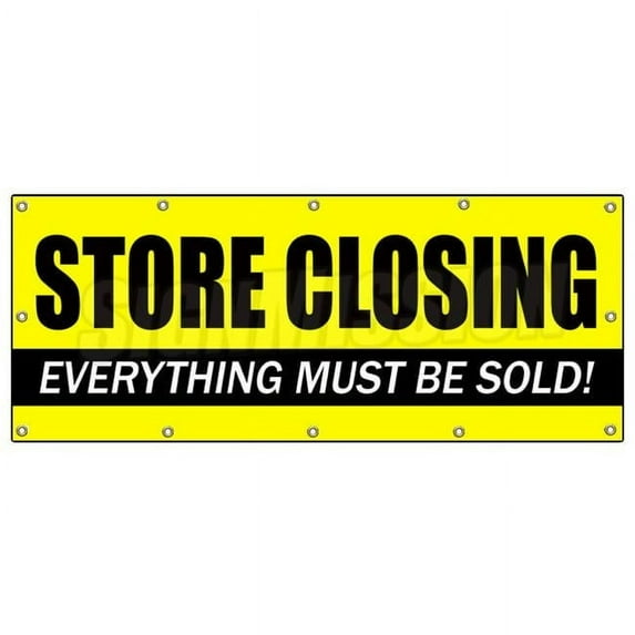 SignMission 48 x 120 in. Store Closing Banner Sign