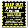 thumbnail image 1 of SignMission 5 in. Keep Out Gamer At Work Decal - Xbox PS3 PS4 Playstation Warning, 1 of 4