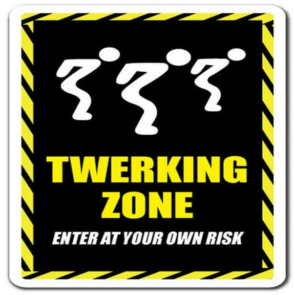 SignMission 5 in. Twerking Zone Decal - Dancing Dance Floor Sexy Dj Music Hip Hop