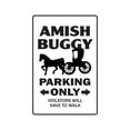 thumbnail image 1 of SignMission 5 x 7 in. Amish Buggy Parking Decal - Horse Carriage Religious Mennonite Church, 1 of 4