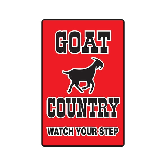 SignMission 5 x 7 in. Goat Country Decal - Farm Animals Watch Your Step Redneck Parking