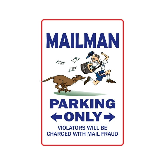 SignMission 5 x 7 in. I Am the Mailman Warning Decal - Postman Decals Usps Clerk Postal Worker
