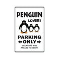 thumbnail image 1 of SignMission 5 x 7 in. Penguin Lovers Parking Decal - Zoo Animal Artic Bird, 1 of 4