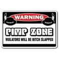 thumbnail image 1 of SignMission 5 x 7 in. Pimp Zone Warning Decal - Decals Player Rapper Rap Mobile Pimping, 1 of 4