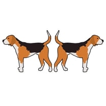 SignMission 6 in. Super Cute Dog Decal - American Foxhound - Pack of 2