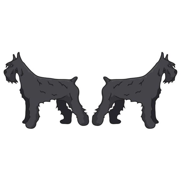 SignMission 6 in. Super Cute Dog Decal - Miniature Schnauzer - Pack of 2