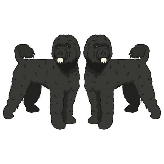 SignMission 6 in. Super Cute Dog Decal - Portuguese Water Dog - Pack of 2