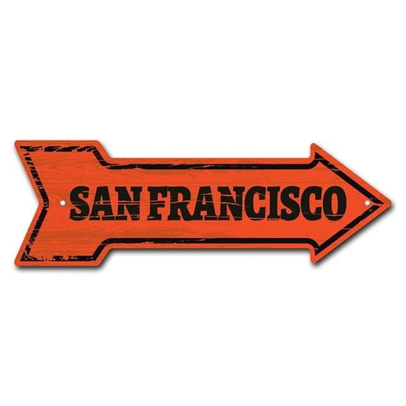 SignMission P-ARROW-999625 6 x 18 in. Arrow Sign - San Francisco