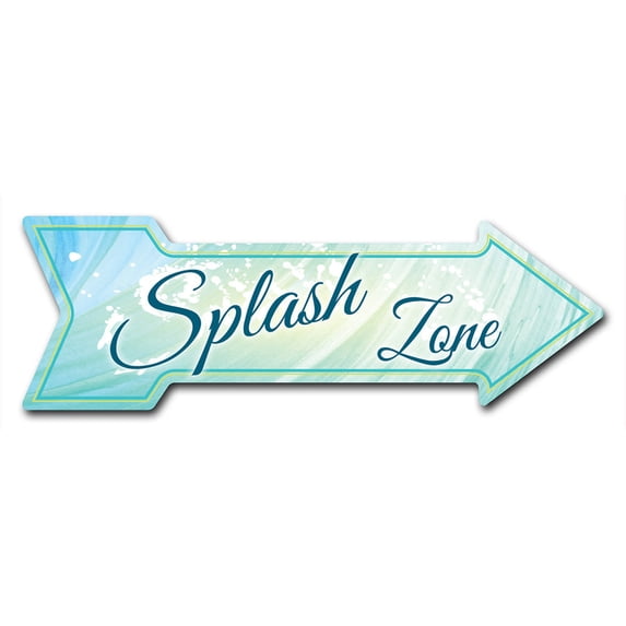 SignMission P-ARROW-999598 6 x 18 in. Arrow Sign - Splash Zone
