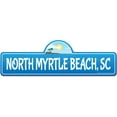 thumbnail image 1 of North Myrtle SC South Carolina Beach Street Sign | Indoor/Outdoor | Surfer Ocean Lover Décor For Beach House Garages Living Rooms Bedroom | Signmission Personalized Gift, 1 of 5