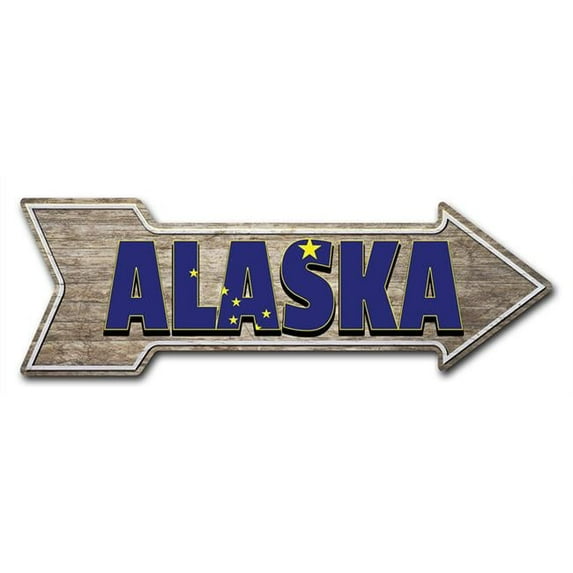 SignMission 6 x 18 in. Indoor & Outdoor Decor Direction Sticker Vinyl Wall Decals - Alaska - 24 in.