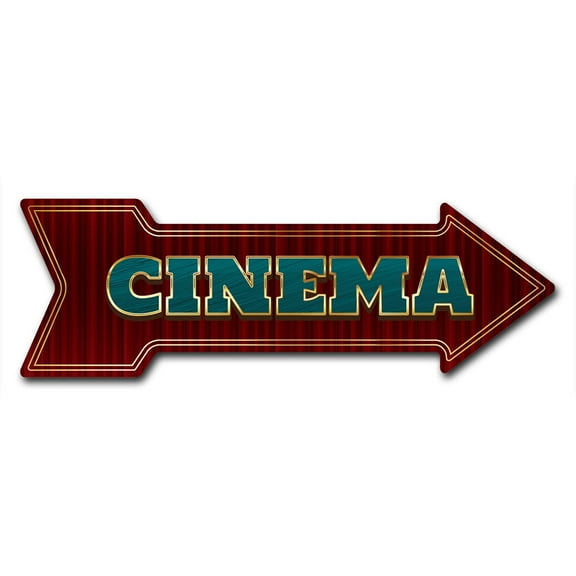 SignMission 6 x 18 in. Indoor & Outdoor Decor Direction Sticker Vinyl Wall Decals - Cinema - 24 in.