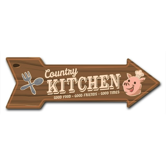 SignMission 6 x 18 in. Indoor & Outdoor Decor Direction Sticker Vinyl Wall Decals - Country Kitchen - 24 in.