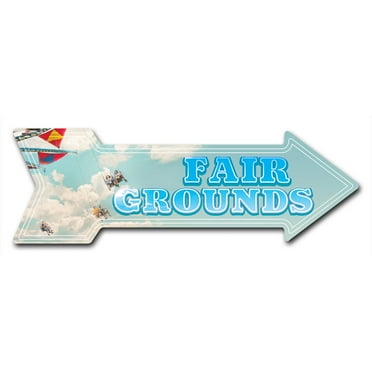 SignMission 6 x 18 in. Indoor & Outdoor Decor Direction Sticker Vinyl Wall Decals - Fair Grounds - 24 in.