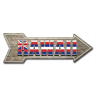 SignMission 6 x 18 in. Indoor & Outdoor Decor Direction Sticker Vinyl Wall Decals - Hawaii - 24 in.