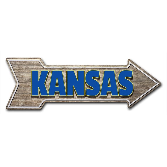 SignMission 6 x 18 in. Indoor & Outdoor Decor Direction Sticker Vinyl Wall Decals - Kansas - 24 in.