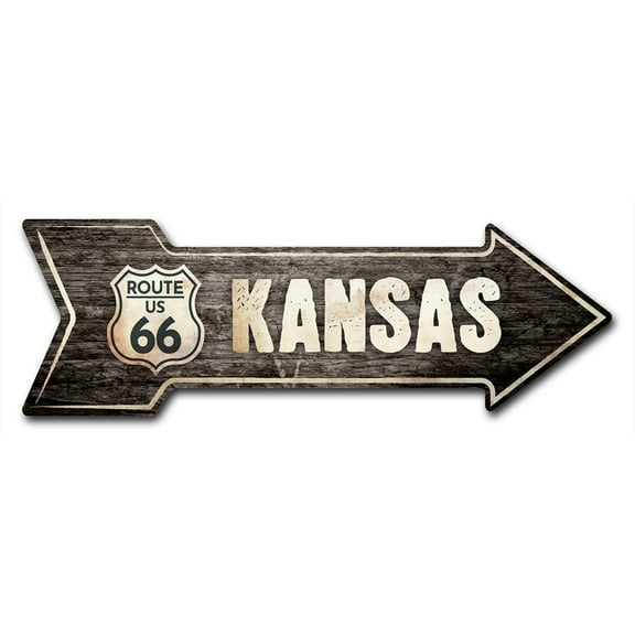 SignMission 6 x 18 in. Indoor & Outdoor Decor Direction Sticker Vinyl Wall Decals - Kansas 66 2 - 24 in.