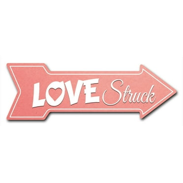 SignMission 6 x 18 in. Indoor & Outdoor Decor Direction Sticker Vinyl Wall Decals - Love Struck - 24 in.