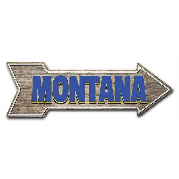 SignMission 6 x 18 in. Indoor & Outdoor Decor Direction Sticker Vinyl Wall Decals - Montana - 24 in.