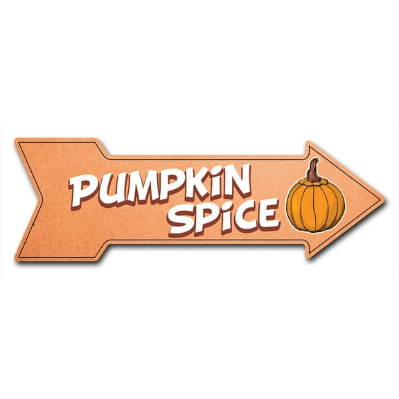 SignMission 6 x 18 in. Indoor & Outdoor Decor Direction Sticker Vinyl Wall Decals - Pumpkin Spice - 24 in.