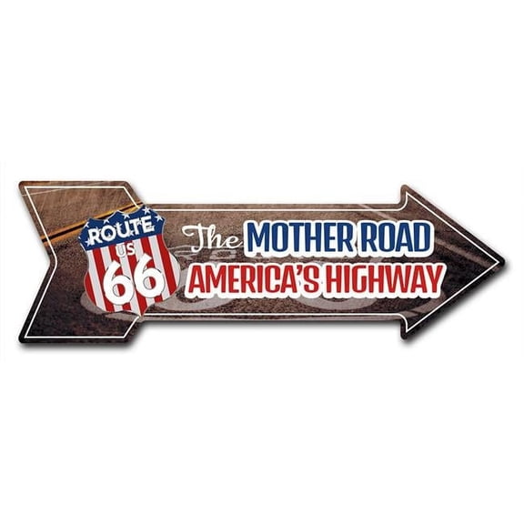 SignMission 6 x 18 in. Indoor & Outdoor Decor Direction Sticker Vinyl Wall Decals - The Mother Road - 24 in.