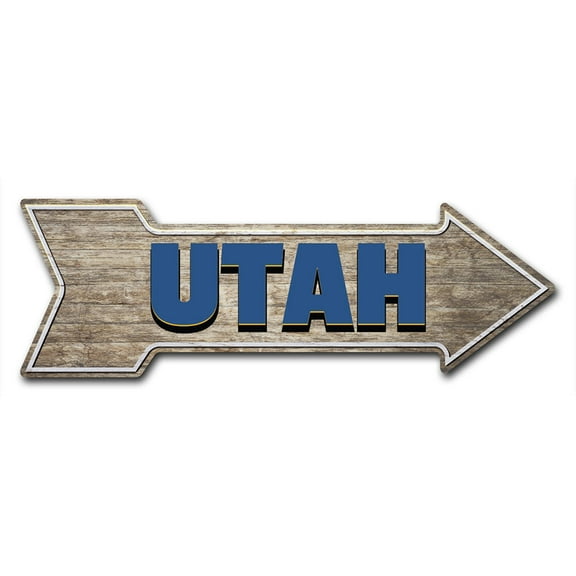 SignMission Decal Art Utah Decal Indoor/ Outdoor Decor 24" Direction Sticker Vinyl Wall Decals