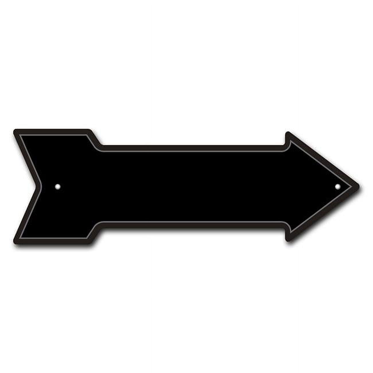 Black 6" x 18" Outdoor Plastic Arrow Sign