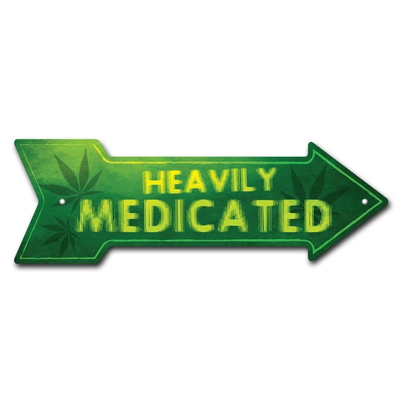 SignMission P-ARROW-999825 6 x 18 in. Wide Heavily Medicated Arrow Sign