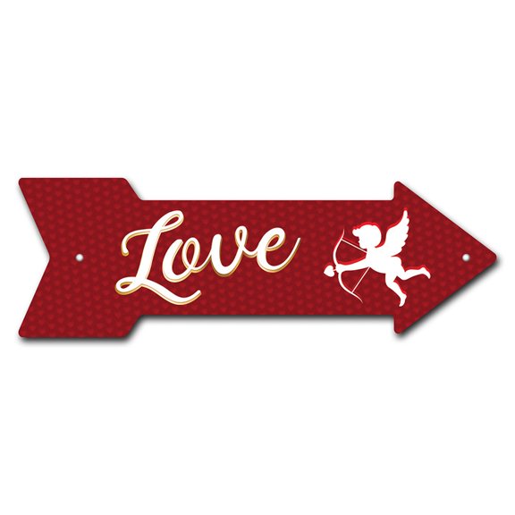 SignMission P-ARROW-999761 6 x 18 in. Wide Love Arrow Sign