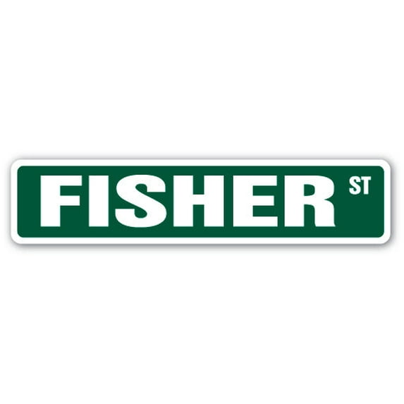 SignMission SS-624-FISHER 6 x 24 in. Childrens Name Room Decal Street Sign - Fisher