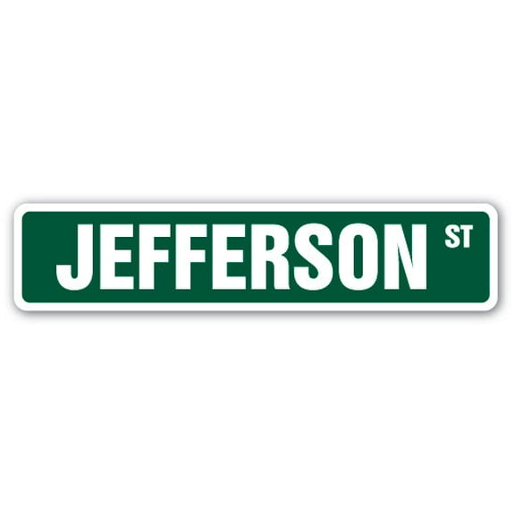SignMission 6 x 24 in. Childrens Name Room Decal Street Sign - Jefferson