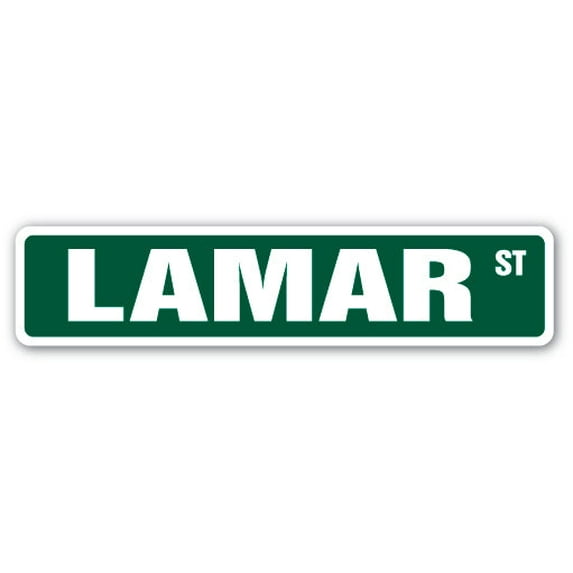 LAMAR Street Sign Childrens Name Room Sign | Indoor/Outdoor | 24" Wide