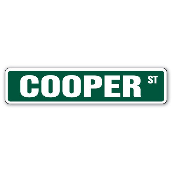 SignMission SS-624-COOPER 6 x 24 in. Cooper Street Sign