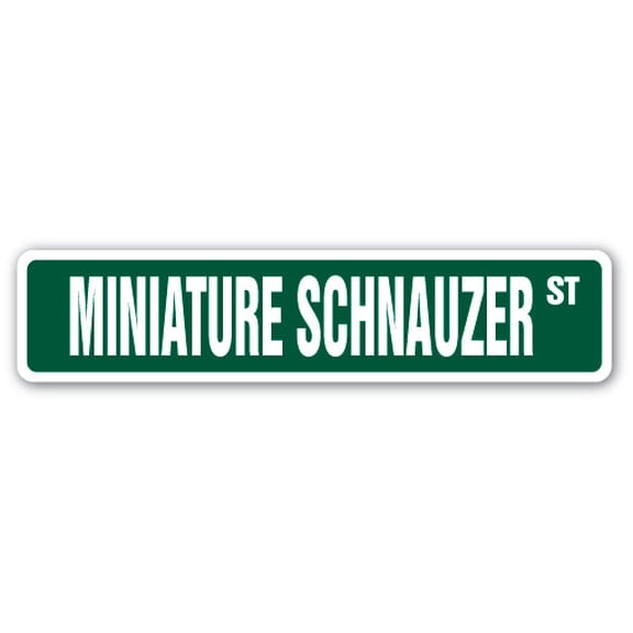 MINIATURE SCHNAUZER Street Sign dog puppy breeder pet yard | Indoor/Outdoor |  24" Wide