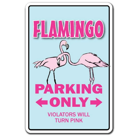 SignMission 6 x 9 in. Flamingo Decal - Parking Lover Animal Bird Lover Pink Lawn
