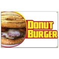 thumbnail image 1 of Donut Burger 60" Banner Concession Stand Food Truck Single Sided, 1 of 4