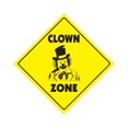 thumbnail image 1 of Clown Crossing Sign Zone Xing | Indoor/Outdoor | 17" Tall circus face paint shoes funny sad, 1 of 5