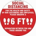 thumbnail image 1 of Coronavirus Social Distancing For Health And Safety Non-Slip Floor Graphic | 7" Vinyl Decal | Protect Your Business, Work Place & Customers |  Made in The USA, 1 of 3