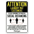 thumbnail image 1 of COVID-19 Notice Sign - Attention Laundry Mat Customers Practice Social Distancing | Aluminum Sign | Protect Your Business, Municipality, Home & Colleagues | Made in the USA, 1 of 7