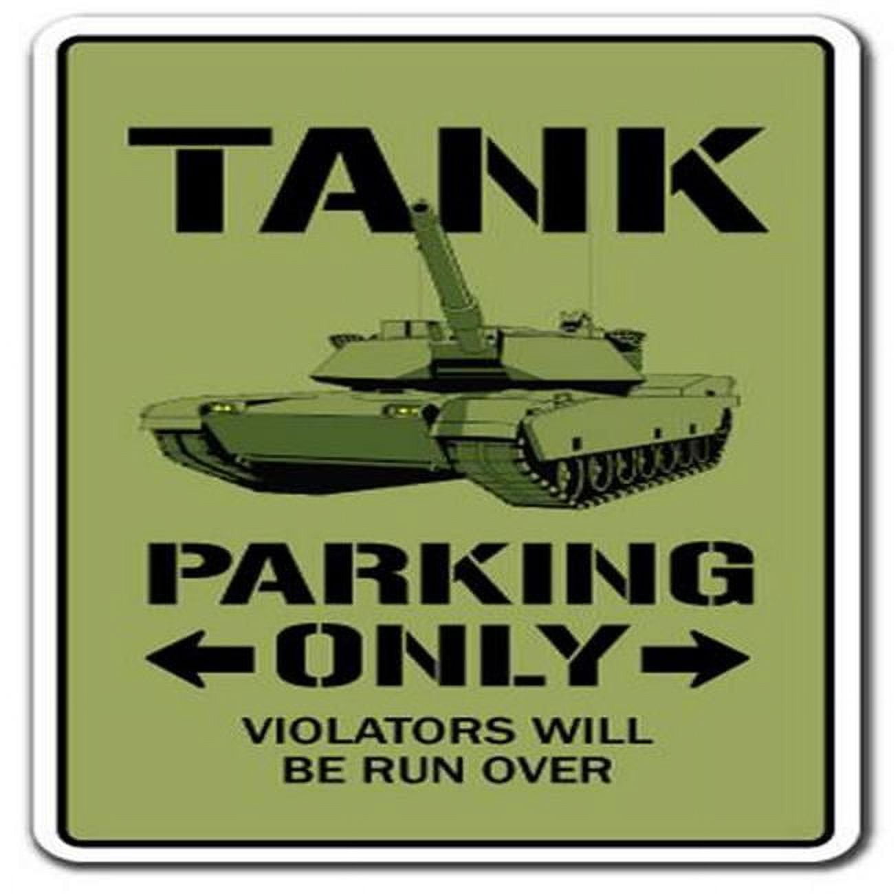 SignMission 7 x 10 in. Decal - Tank Parking - APC Military Armour Army ...