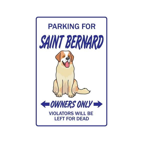 SignMission Z-A-Saint 7 x 10 in. Novelty Aluminum Sign - Saint Bernard