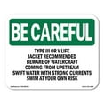 thumbnail image 1 of SignMission OS-BC-A-710-V-10084 7 x 10 in. OSHA Be Careful Sign - Authorized Personnel Only with Symbol, 1 of 6