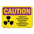 thumbnail image 1 of OSHA CAUTION RADIATION Sign - Possible RF Radiation Hazard With Symbol | Aluminum Sign | Protect Your Business, Work Site, Warehouse | Made in the USA, 1 of 6