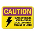 thumbnail image 1 of OSHA CAUTION RADIATION Sign - Class I Invisible Laser Radiation With Symbol | Aluminum Sign | Protect Your Business, Work Site, Warehouse | Made in the USA, 1 of 6