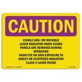 thumbnail image 1 of SignMission OS-CR-A-710-L-10215 7 x 10 in. OSHA Caution Radiation Sign - Visible & or Invisible Laser Radiation, 1 of 6