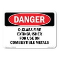 thumbnail image 1 of OSHA Danger Sign - D-Class Fire Extinguisher For Use On Combustible |  Aluminum Sign | Protect Your Business, Construction Site, Shop Area |  Made in The USA, 1 of 6